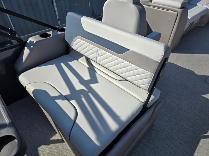 Slide: The Image of 2025 Godfrey SWEETWATER Entertainment 2486 DT boat seating with quilted upholstery. - 28