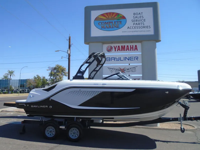 Slide: The Image of 2025 Bayliner D22I boat on trailer at Complete Marine dealership. - 20
