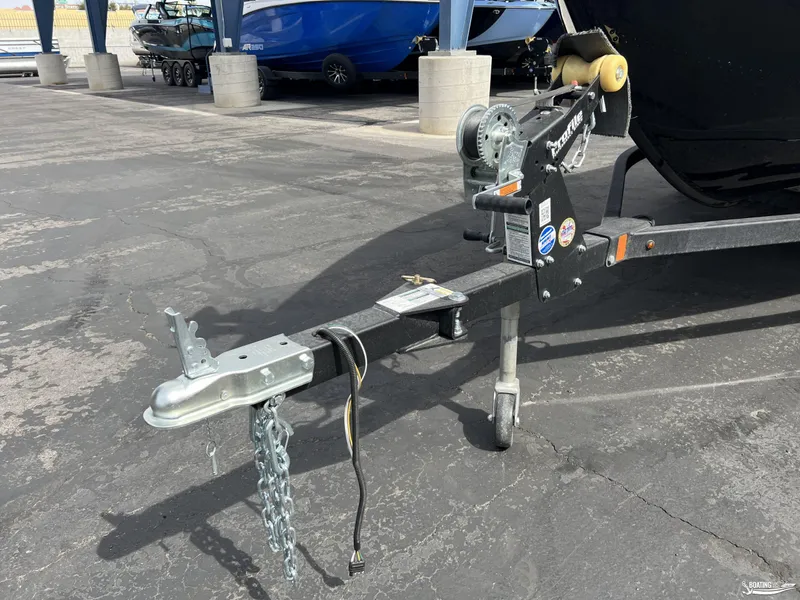 Slide: The Image of Trailer hitch of 2025 Lund 1650 Rebel XL Blackout Package, parked on asphalt. - 12