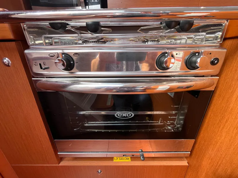 Slide: The Image of Stainless steel oven in 2018 Beneteau Oceanis 35.1 yacht kitchen. - 38