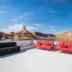 Slide: The Image of Sun deck with red sofa on Adonia Allure Trip 2020. - 11