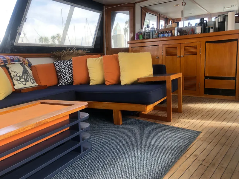 Slide: The Image of Aft Salon with wet bar - 5