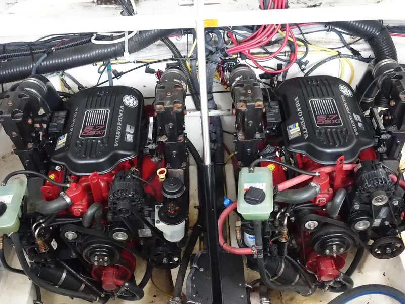 Slide: The Image of Twin Volvo Penta engines in a 2008 Chaparral Signature 330 boat. - 23