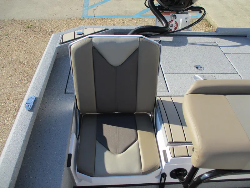 Slide: The Image of Vexus ACX 2150 boat seat, 2025 model, featuring gray and beige upholstery. - 8