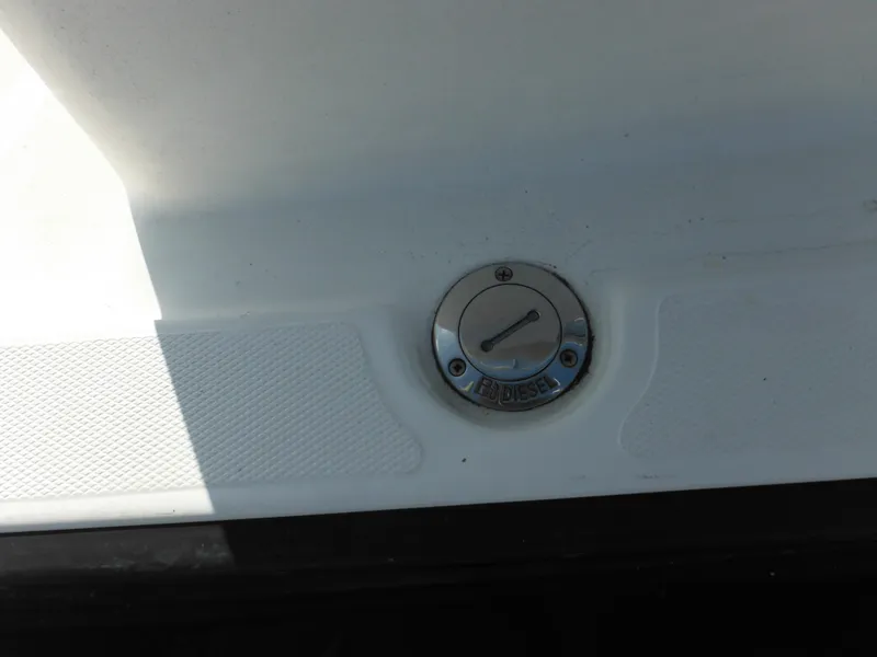 Slide: The Image of Fuel cap on 2005 Nordic Tug 32 boat deck. - 26