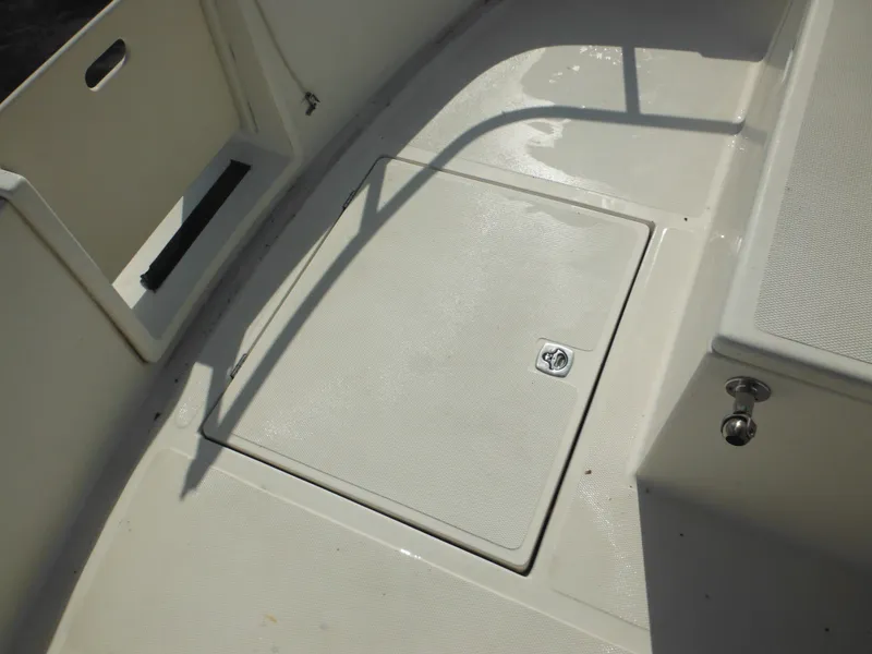 Slide: The Image of Nordic Tug 32 (2005) deck hatch with textured surface and latch. - 7