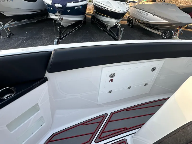 Slide: The Image of 2025 Monterey Elite 30 OB boat interior with sleek design and modern features. - 30