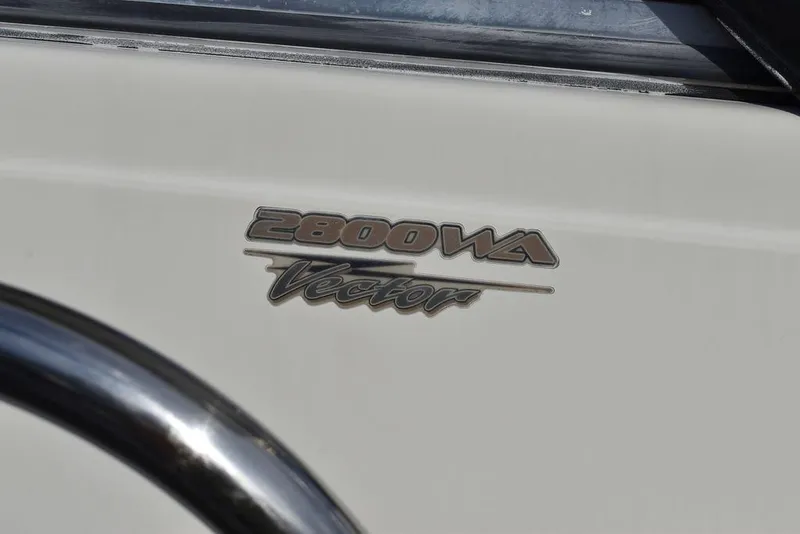 Slide: The Image of 2003 Hydra-Sports 2800 WA Vector logo on boat exterior. - 19