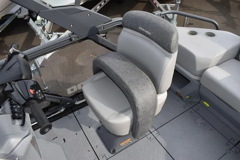 Slide: The Image of 2023 Sea-Doo Switch Cruise 18-230 hp interior with comfortable seating and modern design. - 25