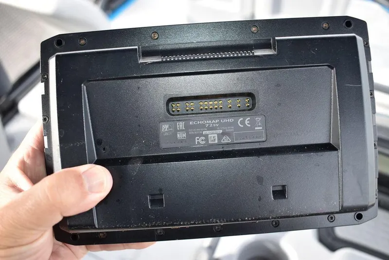 Slide: The Image of Back view of a Garmin ECHOMAP UHD device on a 2023 Sea-Doo Switch® Cruise. - 28