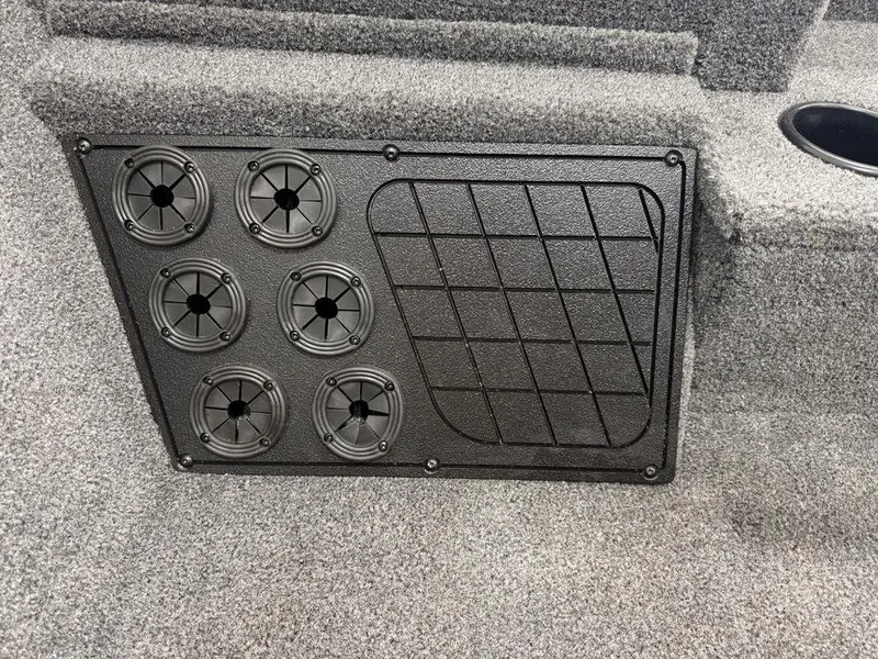 Slide: The Image of 2024 Tracker Pro Team™ 195 TXW Tournament Edition boat interior with speaker panel. - 13