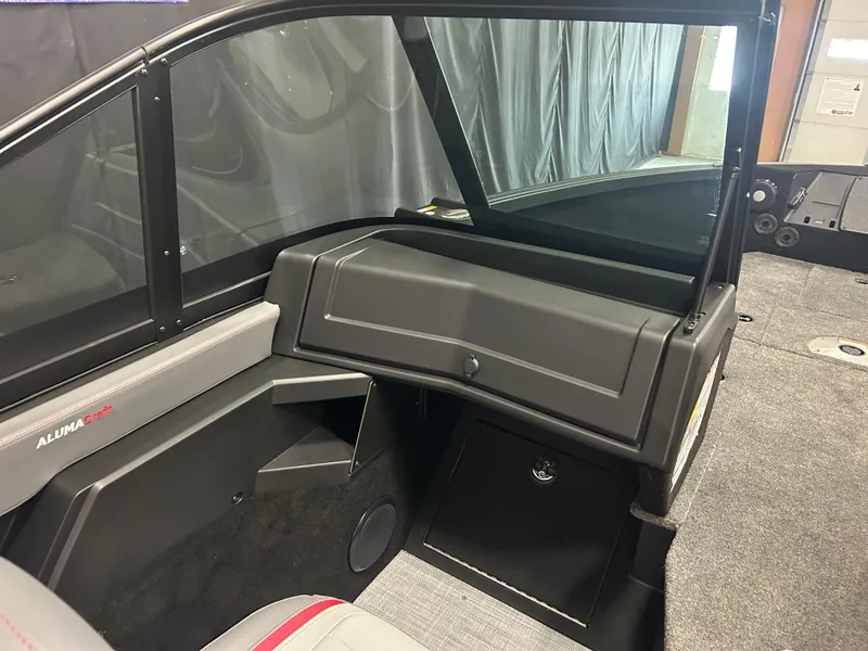 Slide: The Image of 2025 Alumacraft Trophy 185X Sport interior with sleek design and spacious seating. - 10