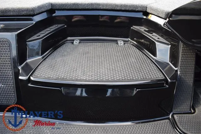 Slide: The Image of 2025 Ikon Boats VLX20 interior detail with Thayer's Marine logo. - 19