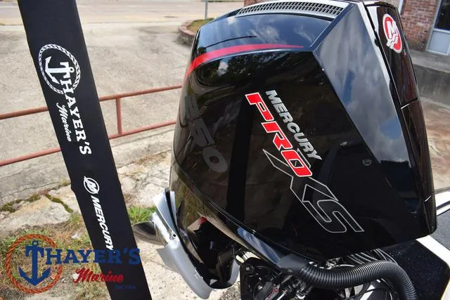 Slide: The Image of Mercury Pro XS engine on 2025 Ikon Boats VLX20 at Thayer's Marine. - 34