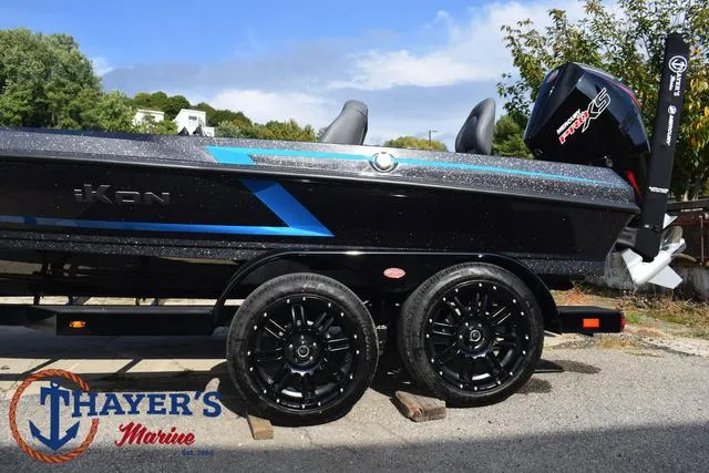 Slide: The Image of 2025 Ikon Boats VLX20 on trailer at Thayer's Marine dealership. - 4
