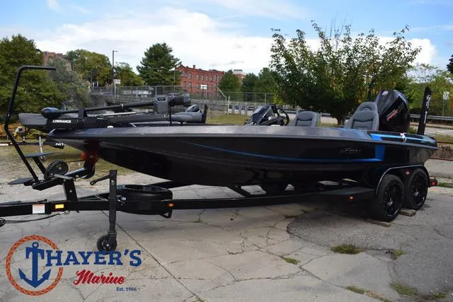 Slide: The Image of 2025 Ikon Boats VLX20 on trailer at Thayer's Marine dealership. - 41