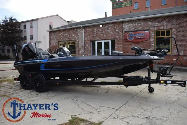 Slide: The Image of 2025 Ikon Boats VLX20 on trailer at Thayer's Marine dealership. - 44