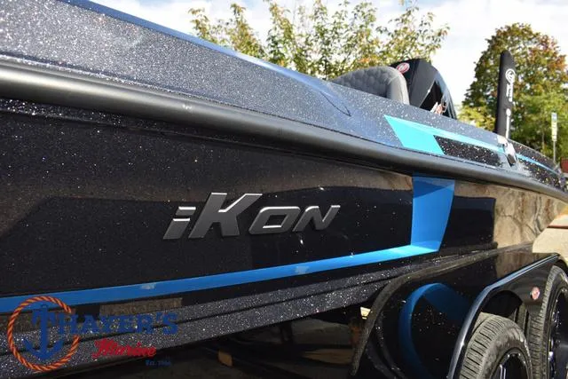 Slide: The Image of 2025 Ikon Boats VLX20 with sleek design and blue accents. - 5