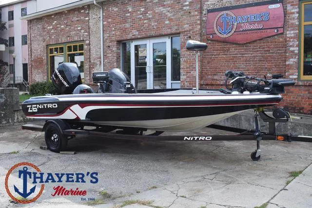 Slide: The Image of 2011 Nitro Z Series Z-6 boat at Thayer's Marine dealership. - 1