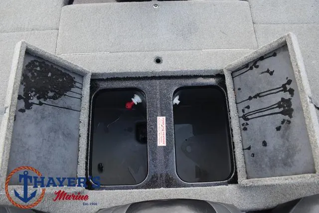 Slide: The Image of 2011 Nitro Z Series Z-6 boat storage compartments with Thayer's Marine logo. - 21