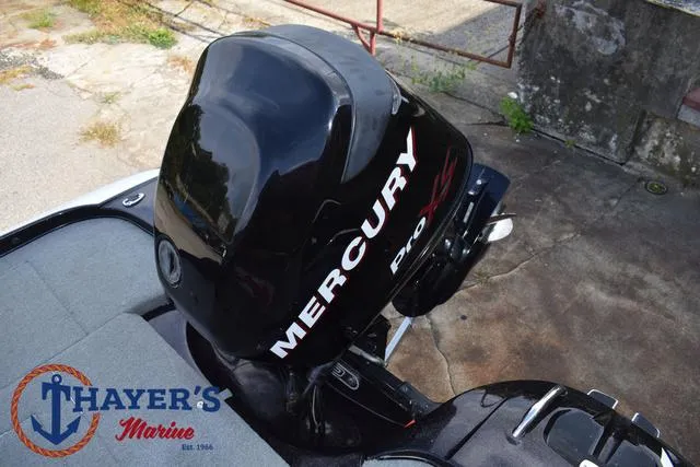 Slide: The Image of Mercury Pro XS engine on 2011 Nitro Z Series Z-6 boat at Thayer's Marine. - 22