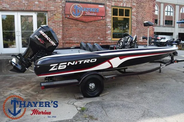 Slide: The Image of 2011 Nitro Z Series Z-6 boat at Thayer's Marine dealership. - 28