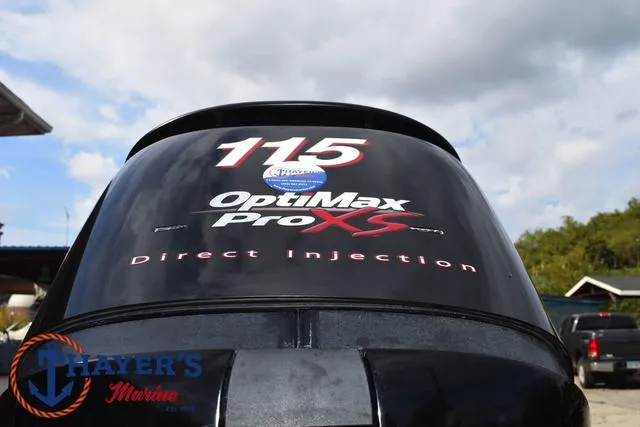 Slide: The Image of 2011 Nitro Z Series Z-6 boat with OptiMax Pro XS engine, Thayer's Marine logo. - 32