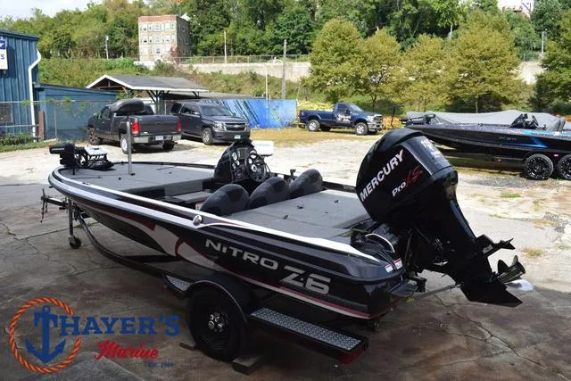 Slide: The Image of 2011 Nitro Z Series Z-6 boat with Mercury engine at Thayer's Marine dealership. - 38
