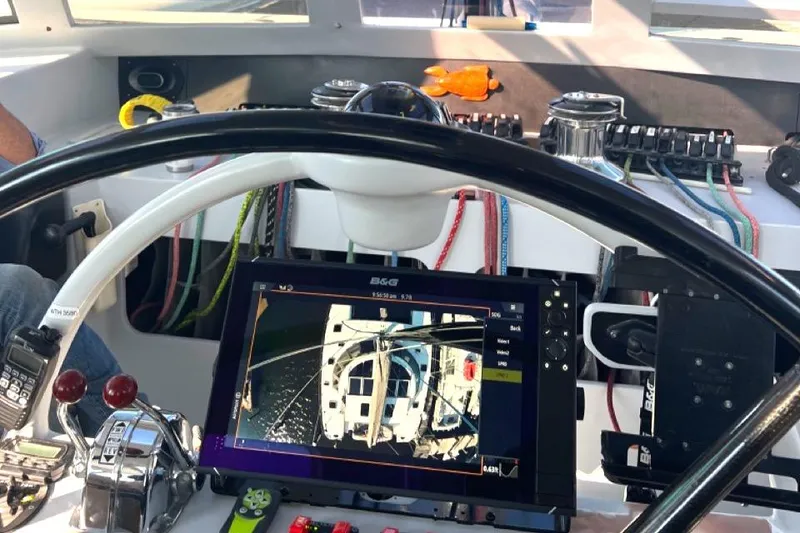 Slide: The Image of Cockpit of 2007 Morrelli & Melvin Shooting Star with navigation equipment and steering wheel. - 28