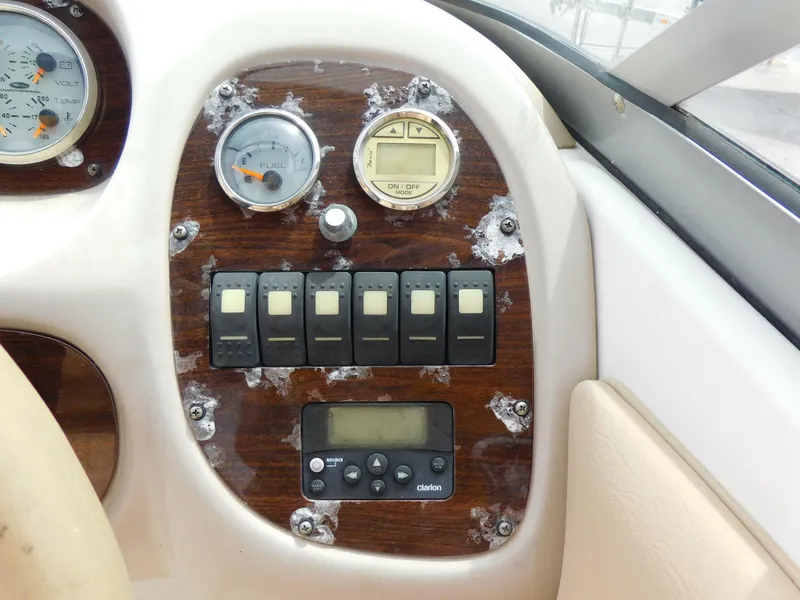 Slide: The Image of Dashboard of 2008 Chaparral 204 SSi boat with gauges and controls. - 11