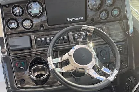 Slide: The Image of Dashboard of 2021 Monterey 295 Sport Yacht with Raymarine navigation system. - 17