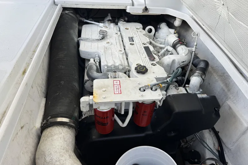 Slide: The Image of Engine compartment of a 2006 Glacier Bay 3470 Ocean Runner boat. - 25