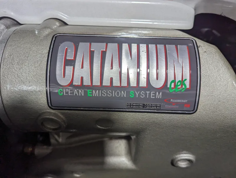 Slide: The Image of 2014 Centurion Enzo SV233 Catanium Clean Emission System label on engine component. - 29