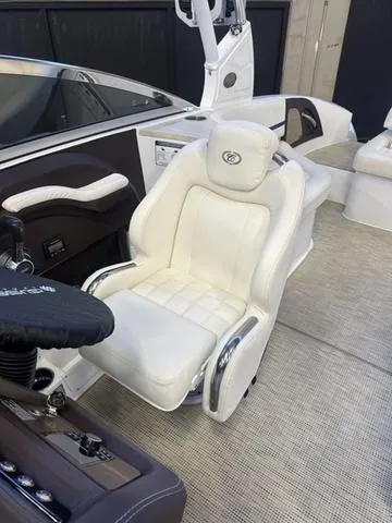 Slide: The Image of Luxury seating in 2020 Cobalt R7 Surf boat interior. - 13