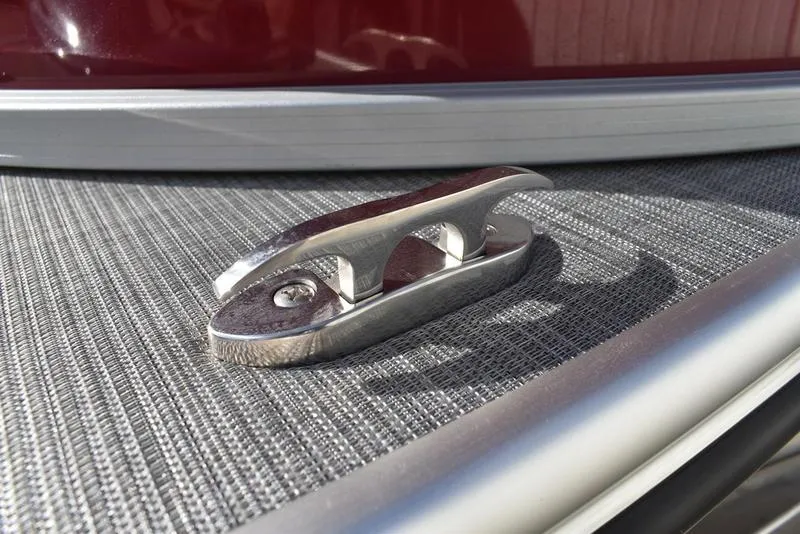 Slide: The Image of 2023 Lowe SS 210 DL boat cleat on textured deck surface. - 6