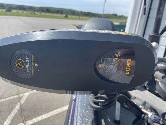 Slide: The Image of Close-up of Minn Kota Ultrex trolling motor on 2022 Phoenix 919 Pro XP boat. - 12