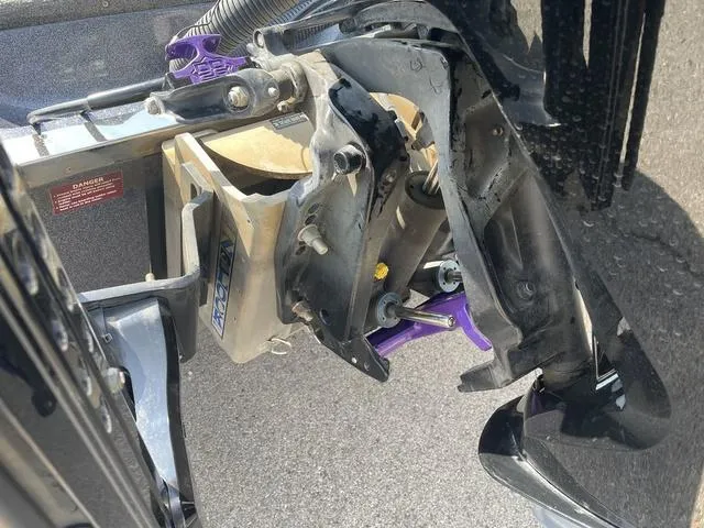 Slide: The Image of Close-up of a 2022 Phoenix 919 Pro XP boat motor mount. - 7