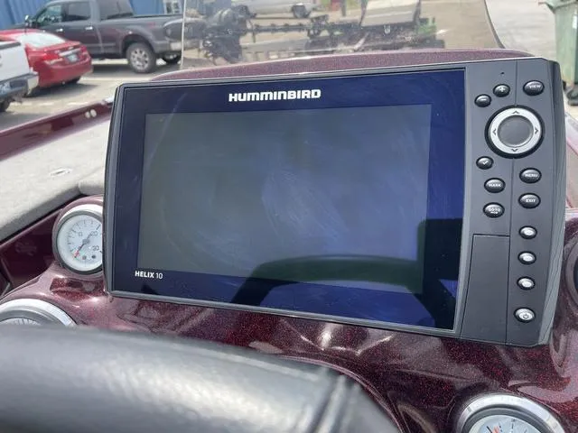 Slide: The Image of Humminbird Helix 10 fishfinder on 2020 Bass Cat Cougar FTD dashboard. - 31