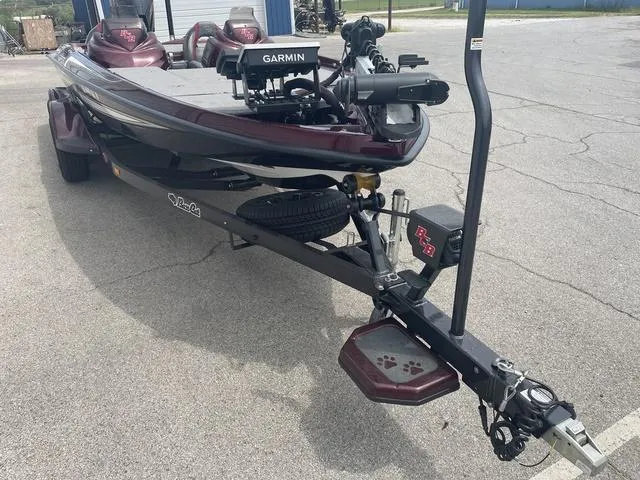 Slide: The Image of 2020 Bass Cat Cougar FTD boat with Garmin equipment on a trailer. - 4