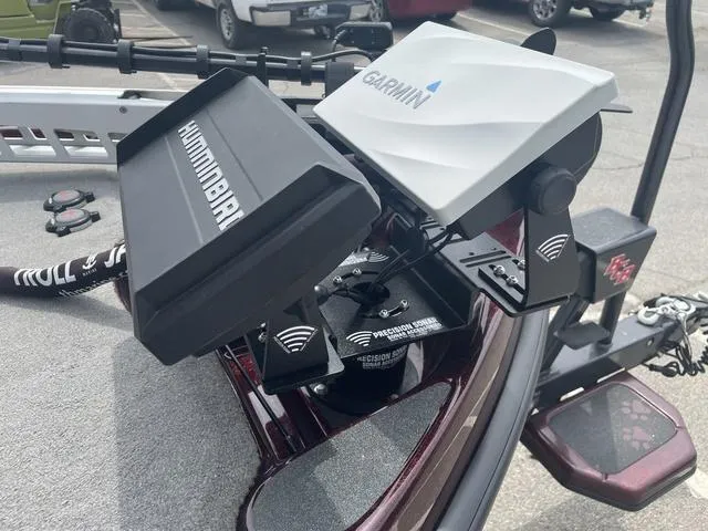 Slide: The Image of 2020 Bass Cat Cougar FTD with Garmin and Humminbird electronics on deck. - 9