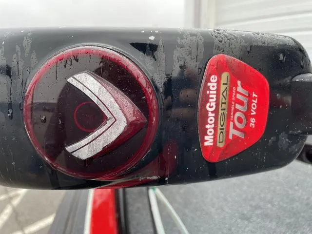 Slide: The Image of Close-up of MotorGuide Digital Tour 36 Volt motor on 2007 Triton 21 X2 boat. - 24