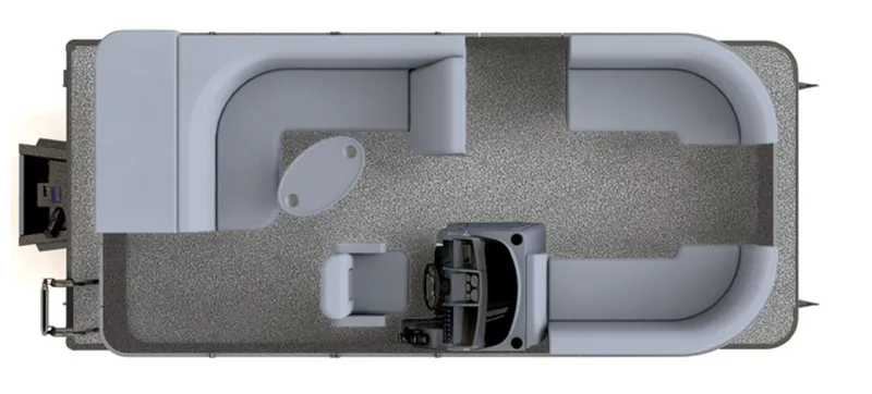 Slide: The Image of Top view of 2025 Sylvan Mirage 820 Cruise pontoon boat interior layout. - 2