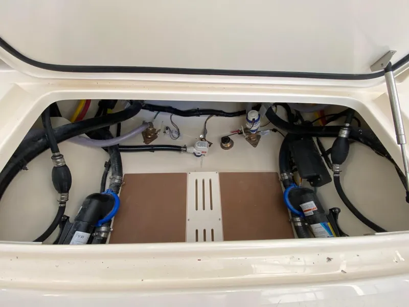 Slide: The Image of 2025 Scout 260 LXF boat interior wiring and plumbing system. - 20