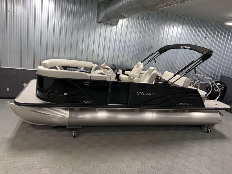 The Image of 2025 Sylvan Mirage X3 CLZ DH Tritoon with Mercury 150HP in showroom. - 1