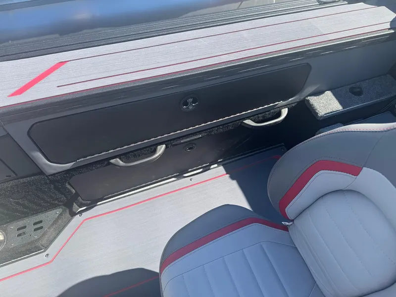 Slide: The Image of 2025 Alumacraft Trophy 185X SC Rotax S interior with sleek seating and modern design. - 22