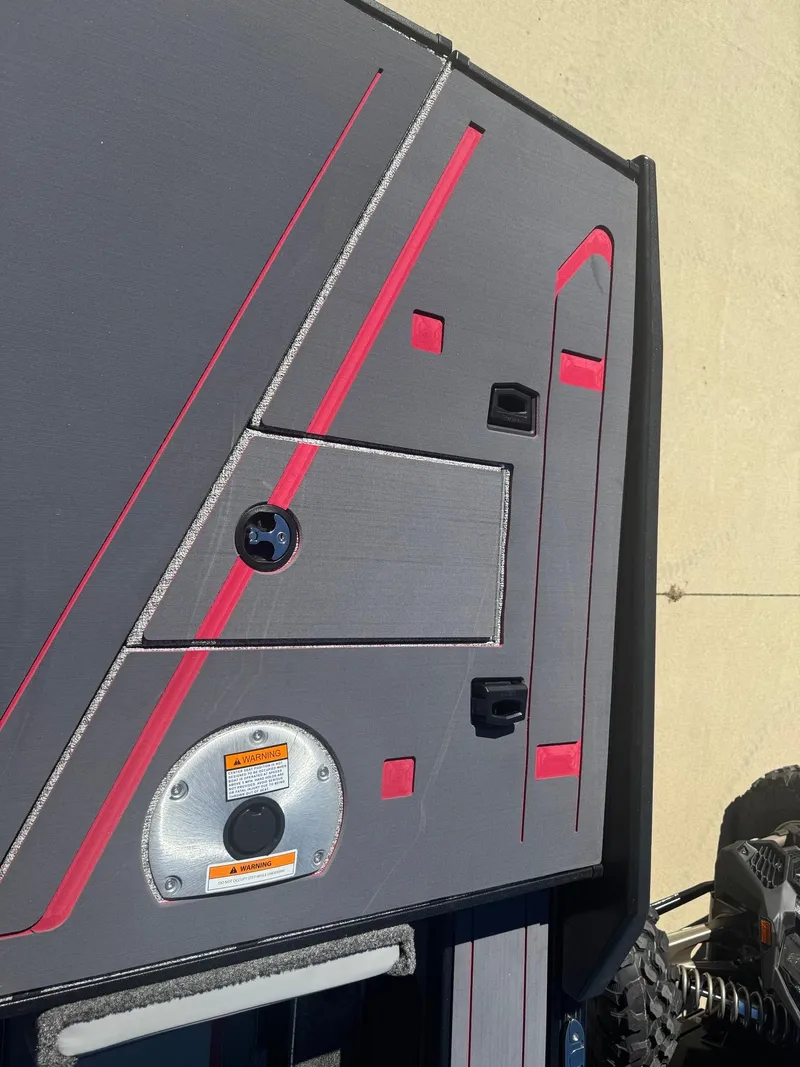 Slide: The Image of 2025 Alumacraft Trophy 185X SC Rotax S boat detail with modern design elements. - 27