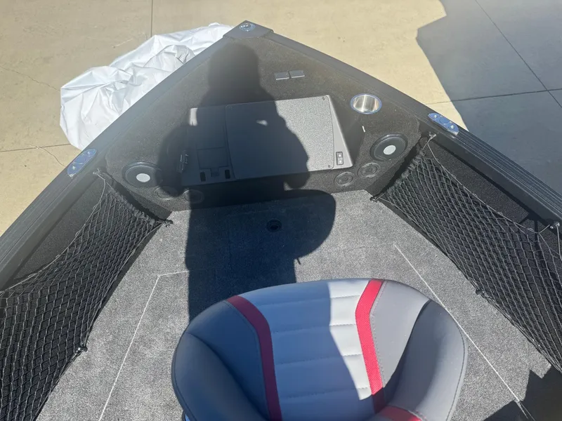 Slide: The Image of 2025 Alumacraft Trophy 185X SC Rotax S boat interior with seating and storage compartments. - 6