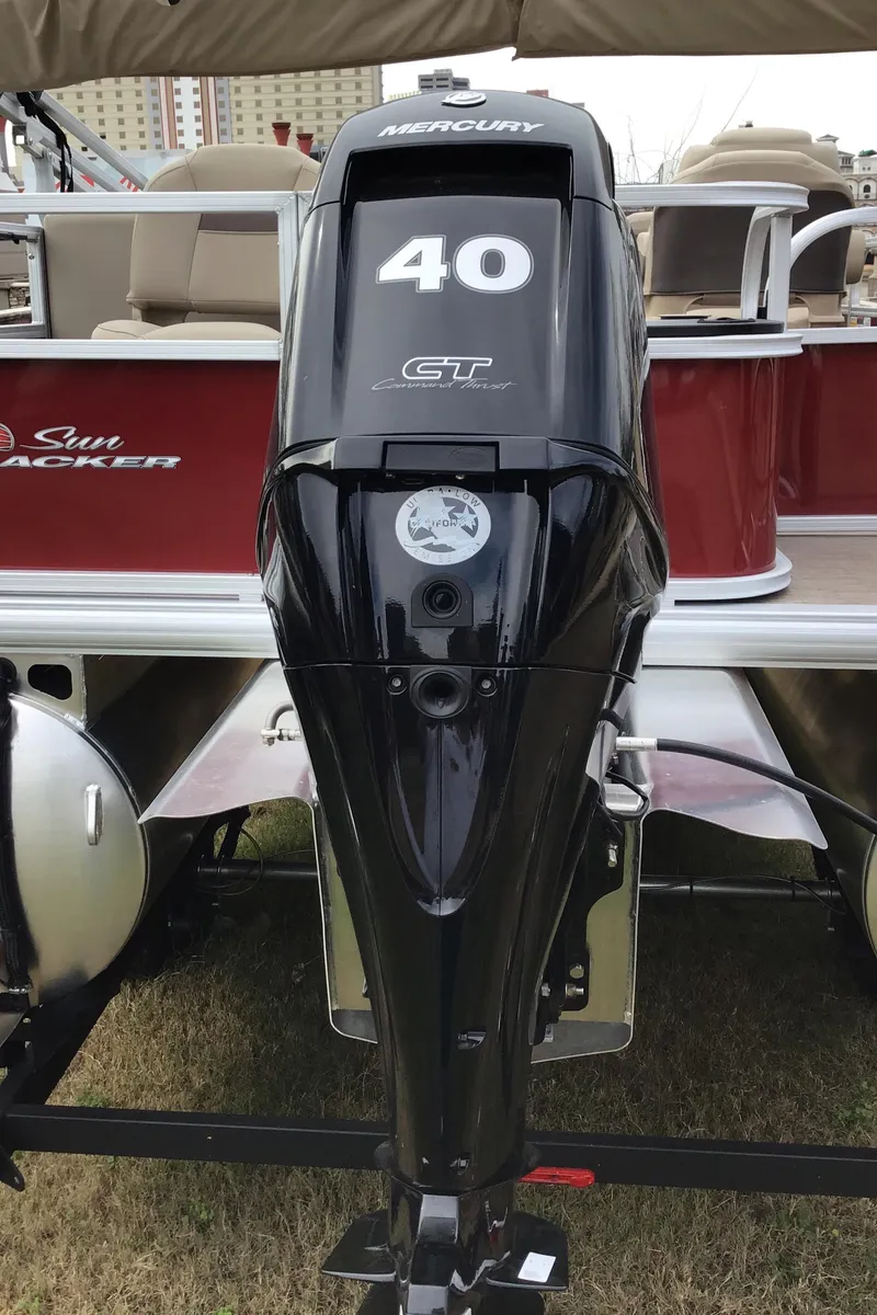 Slide: The Image of 2025 Sun Tracker Bass Buggy 18 DLX with Mercury 40 GT outboard motor. - 3