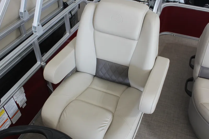 Slide: The Image of Luxurious seating on 2025 Sun Tracker Party Barge 18 DLX pontoon boat. - 8