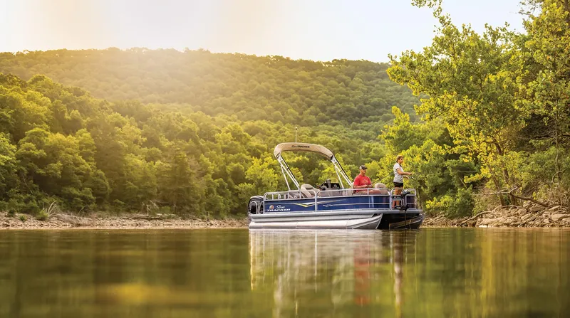 Slide: The Image of Manufacturer Provided Image: Bass Buggy 18 DLX Fishing Pontoon - 65